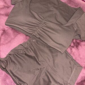 Women's Brown Workout Set